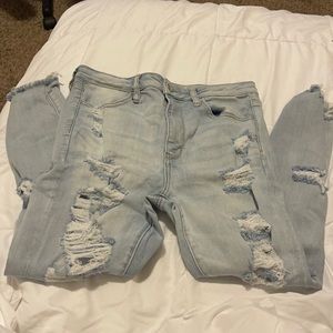 Ripped Jeans American Eagle Super Hi Jeggings